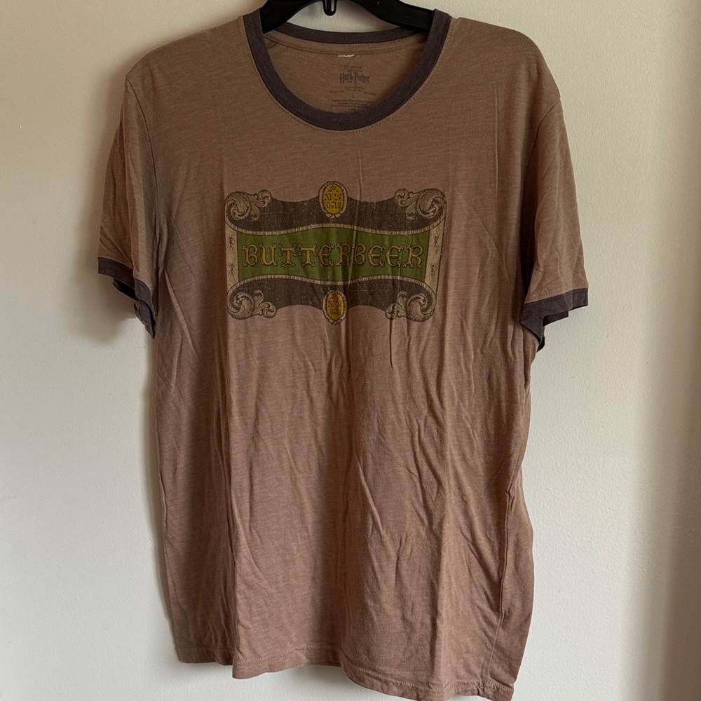 Harry Potter Brown Butterbeer Graphic Tee size L